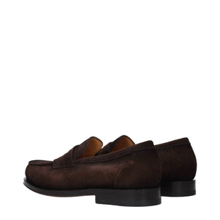 Brown Leather Slip-On Loafers
