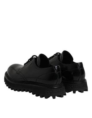 Black Calf Leather Hi-Trekking Derby Shoes