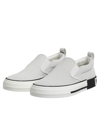 White Perforated Custom 2.Zero Sneakers Shoes