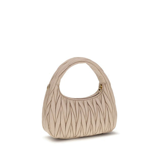 Beige Calf Leather Bos Taurus Handbag