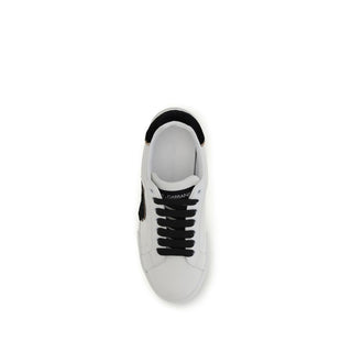 White Calf Leather Bos Taurus Low Top Sneakers
