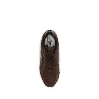 Brown Fabric Athletic Sneakers
