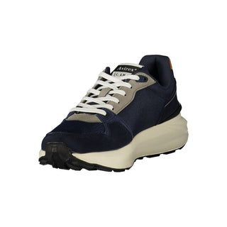Blue Polyurethane Men's Sneaker