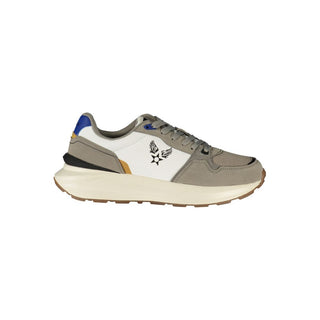 White Polyester Men's Sneaker