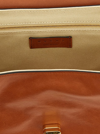 Brown Calfskin Shoulder Bag