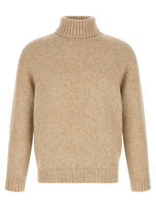 Beige Virgin Wool Cardigan