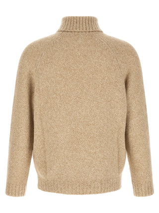 Beige Virgin Wool Cardigan