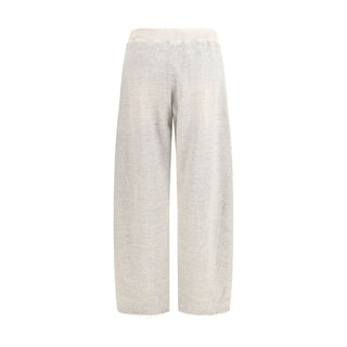 Gray Cotton Casual Pants