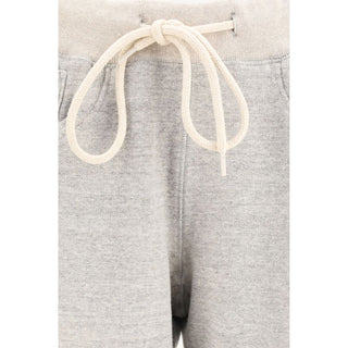 Gray Cotton Casual Pants