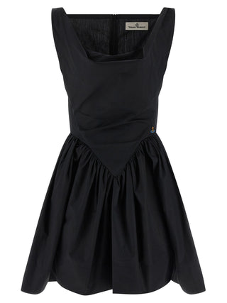 Black Cotton Short Dress
