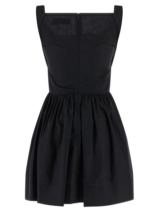 Black Cotton Short Dress