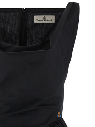 Black Cotton Short Dress