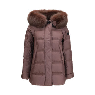 Bordeaux Polyester Full-Length Jacket