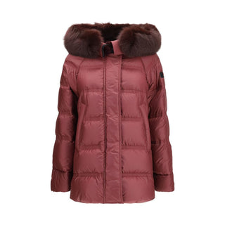 Purple Polyester Full-Length Jacket