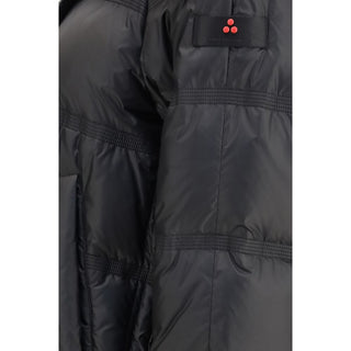 Black Polyester Full-Length Jacket