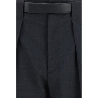 Gray Polyester Dress Pants