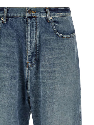Blue Cotton Relaxed Fit Jeans