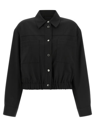 Black Wool Full-Length Jacket