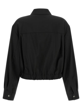 Black Wool Full-Length Jacket