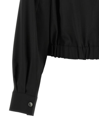 Black Wool Full-Length Jacket