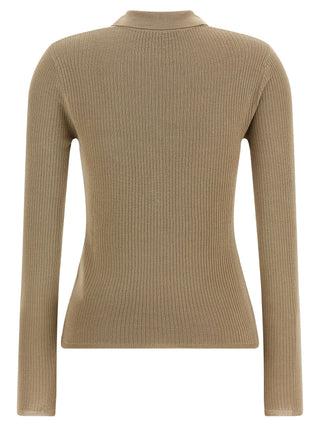 Beige Silk Cardigan