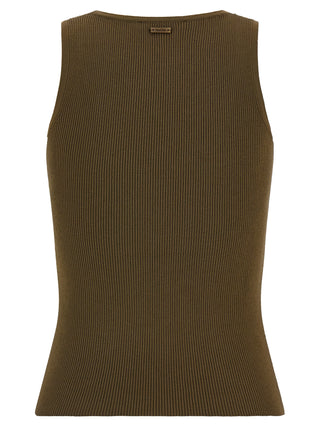 Bicolor Viscose Sleeveles T-Shirt