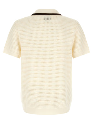 White Wool Polo Shirt