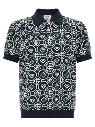 Blue Cotton Polo Shirt