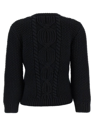 Black Wool Cardigan