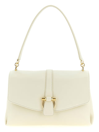 White Calfskin Shoulder Bag