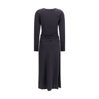 Gray Cotton Casual Dress