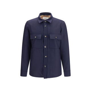 Blue Wool Oves Aries Full-Length Jacket