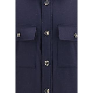 Blue Wool Oves Aries Full-Length Jacket