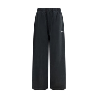 Black Cotton Casual Pants