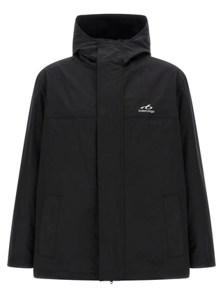 Black Polyester Parka