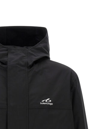 Black Polyester Parka