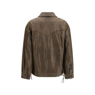 Brown Calf Leather Bos Taurus Leather Jacket
