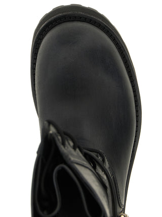 Black Calfskin Ankle Boots