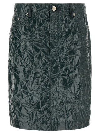 Bicolor Polyester Midi Skirt