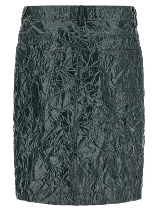 Bicolor Polyester Midi Skirt