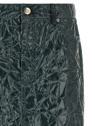 Bicolor Polyester Midi Skirt