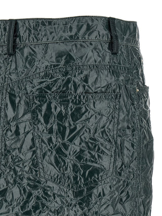 Bicolor Polyester Midi Skirt