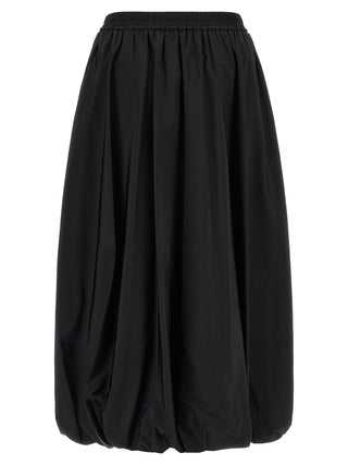 Black Polyamide Mini Skirt