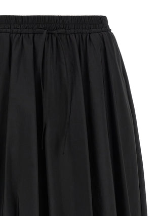 Black Polyamide Mini Skirt