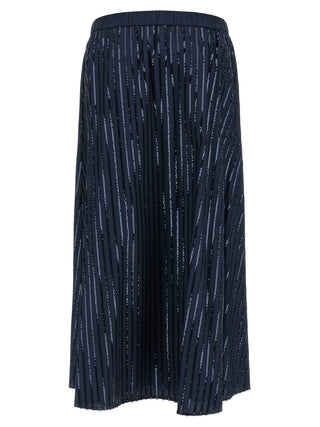 Blue Cotton Mini Skirt