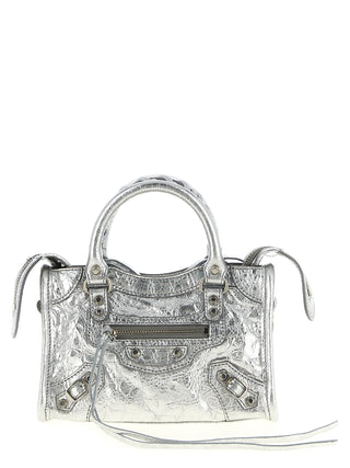 Silver Lamb Leather Crossbody Bag