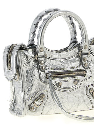 Silver Lamb Leather Crossbody Bag
