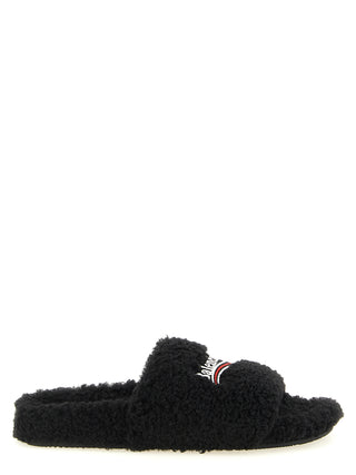 Black Polyester Slides