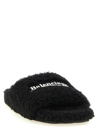 Black Polyester Slides