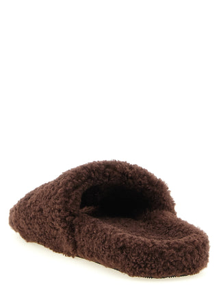 Brown Polyester Slides